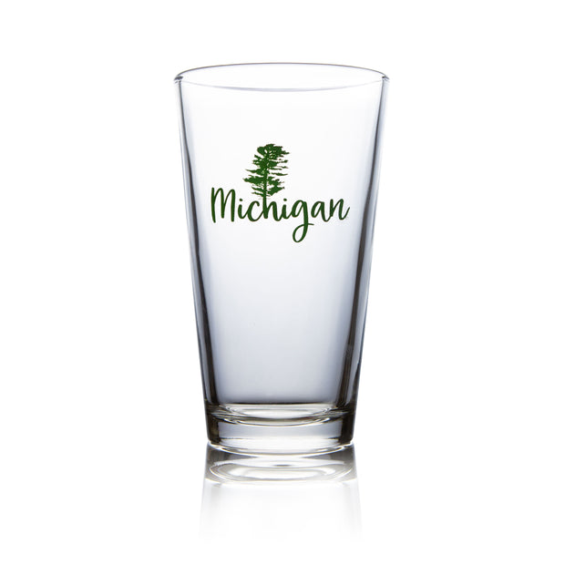 Michigan White Pine Pint Glass