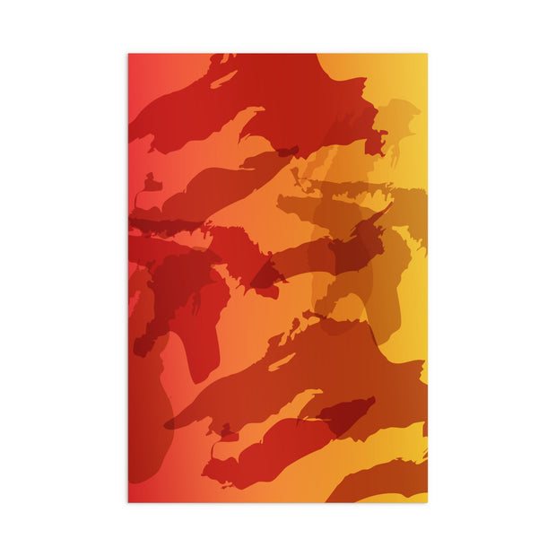 Great Lakes Red Gift Camo Wrap Paper