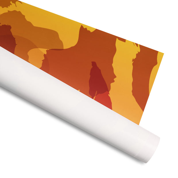 Great Lakes Red Gift Camo Wrap Paper
