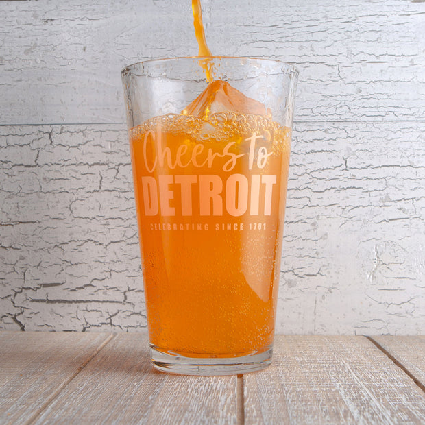 Cheers to Detroit Pint Glass