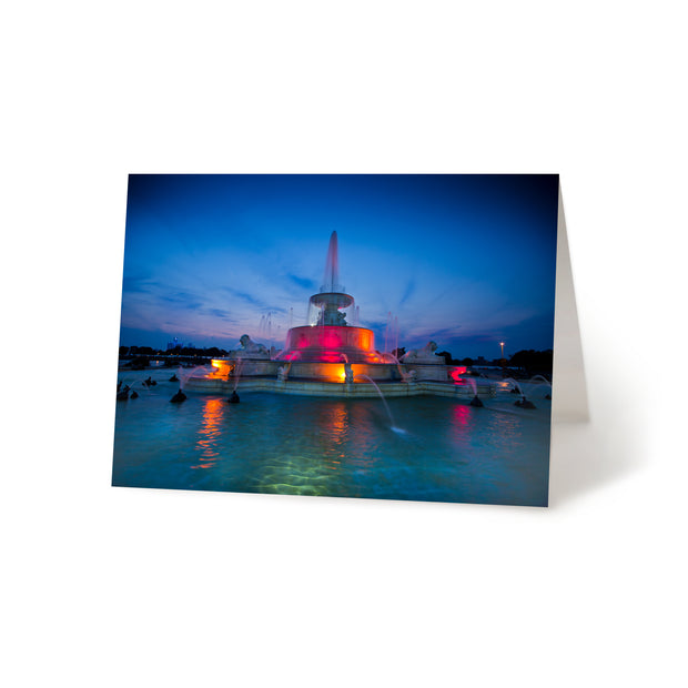 Evening with Lights Blank Greeting Card